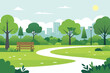 © MAYENUDDIN - a serene park scene with trees bench and winding path