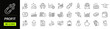 © SMUX - Financial profit set of web icons in line style. Money income linear icon collection. Containing money savings, finance, growth, investment, payment, earnings, management and more. Editable stroke