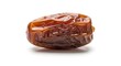 © Ai stock - A single, ripe Medjool date fruit isolated on a white background, showcasing its rich brown color and wrinkled texture. Healthy and sweet snack.