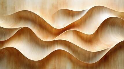Wall Mural - Abstract waves made of light and dark shades of wood are useful for design projects, interior decoration, and creative presentations.