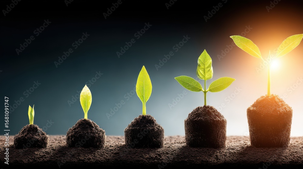 Growth stages of plants greenhouse photographic series natural ...