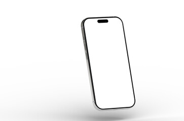 High-quality image of a modern smartphone with a blank screen, perfect for app presentations or website designs.
