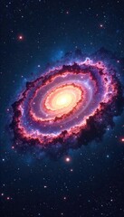 Wall Mural - A breathtaking view of a spiral galaxy, swirling arms of gas and dust, countless stars, cosmic wonder, celestial beauty , cosmos, black, nebula