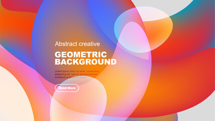 Wall Mural - vibrant overlapping circles create dynamic abstract background. orange, blue, yellow hues dominate c