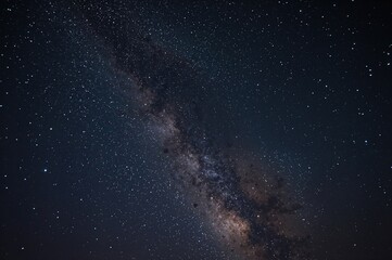 Wall Mural - the breathtaking milky way glowing brightly above at night