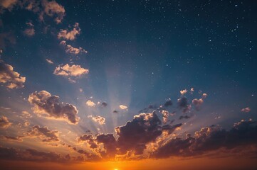 Wall Mural - morning clouds and colorful sky during sunrise