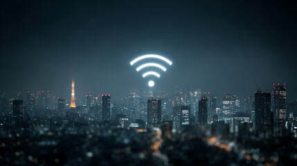 Innovative wifi technology integration digital environment abstract image futuristic viewpoint connectivity concept