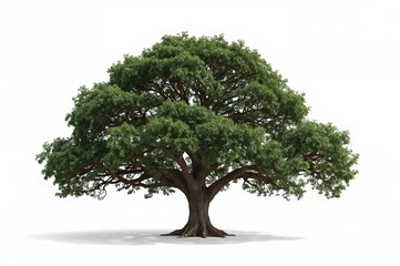 Wall Mural - Single tree against a white backdrop with a clipping path