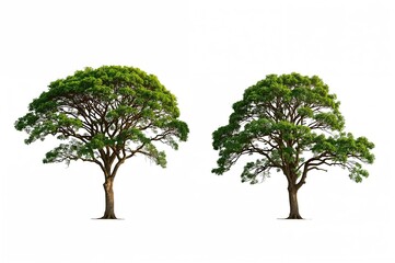Wall Mural - Lonely Trees Against a White Backdrop Perfect for Creative Projects and Marketing