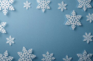 Wall Mural - Contemporary Holiday Greeting Featuring a Snowflake Design