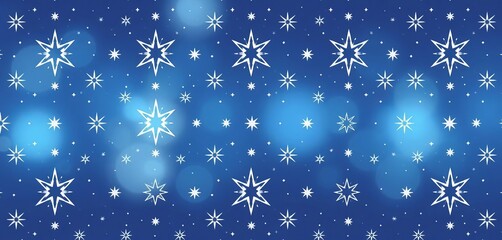 Wall Mural - Delicate white geometric star pattern, seamless winter design; ideal for wrapping paper or fabric , subtle, winter