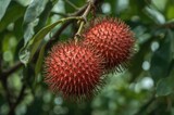 Tropical rambutan fruit close-up