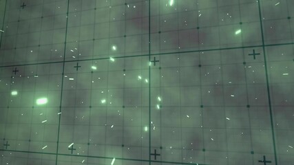 Wall Mural - animation of digital screen with green lights