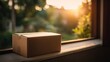 © Ahmad - Cardboard box sits on windowsill, warm sunset glow