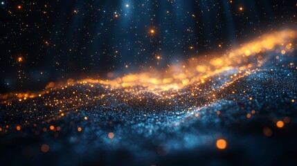 Wall Mural - abstract glowing particles background design
