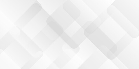 Wall Mural - abstract white and gray overlap triangle geometric technology design. minimal rectangle randomly arr