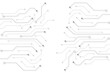 © Rayhan - Vector abstract technology on white background., Abstract futuristic circuit board Illustration, Circuit board with various technology elements.