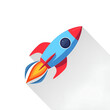 © Samia - A minimal stylized 3D rocket with vibrant colors and smooth glossy finish.