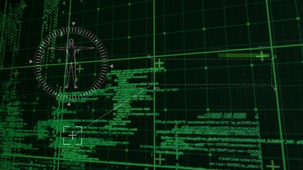 Wall Mural - animation of data processing over grid