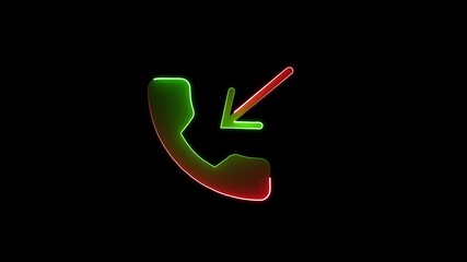 Incoming call ring icon background Technology phone calling icon animation.call concept on mobile phone screen animation.