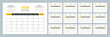 © Olha - 2026 calendar template. Corporate and business planner diary. The week starts on Sunday. Set of 12 months of pages.