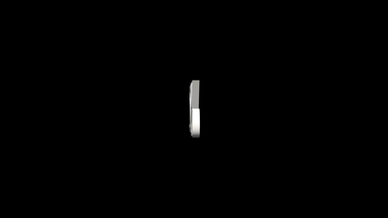 Abstract 52% Percentage text. 3D 52% Percentage loop animation. 52 Percentage 3D text rotation on black background for promotional video, motion graphic element