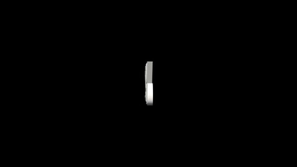 Abstract 54 % Percentage text. 3D 54 % Percentage loop animation. 54 Percentage 3D text rotation on black background for promotional video, motion graphic element