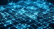© Imogi - A complex network of interconnected nodes and lines forms a sophisticated digital design, characterized by a deep blue background and vibrant light blue lines and points.