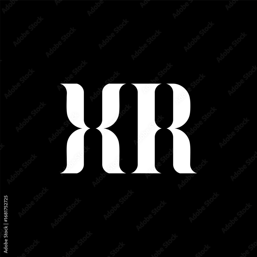 XR X R letter logo design. Initial letter XR uppercase monogram logo ...