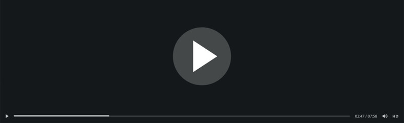 Video and Media Player Interface Template - Vector illustration