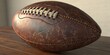 © LA Stock Vision - Vintage Leather Football 3D Render, Worn Texture, Sport Concept, American Football American Football, 3D Render