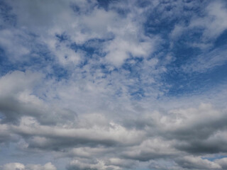 Wall Mural - Blue cloudy sky. Nature background for design. Cloudscape.
