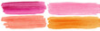 © Royale - Watercolor color swatches in shades of pink and orange