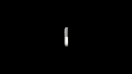 Abstract 70% Percentage text. 3D 70% Percentage loop animation. 70 Percentage 3D text rotation on black background for promotional video, motion graphic element