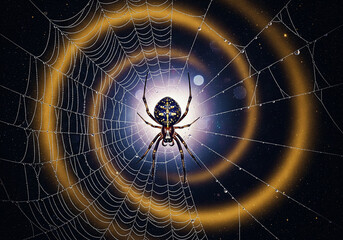spider and web