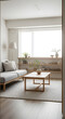 © Ahmad - Cozy Living Room: A minimalist living room with a light-filled ambiance. Features a comfortable sofa, wooden coffee table, and decorative elements, all contributing to a serene atmosphere.
