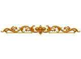Ornate golden flourish decorative element isolated on transparent background