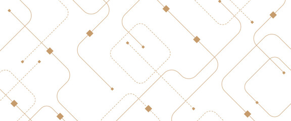 Wall Mural - vector abstract digital technology with crossed lines and dots.