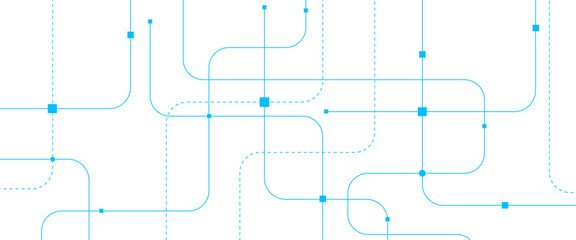 Wall Mural - vector abstract technology background with geometric with crossed lines and dots.