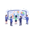 © welli - 3D Business Team Collaborating on Data Analytics and Financial Growth Strategies