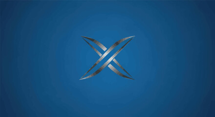Wall Mural - metallic x-shaped object with a sleek modern design and reflective surface.