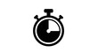 © jervinjerkaeffmason - Black Stopwatch Icon Showing Time Measurement and Timing.