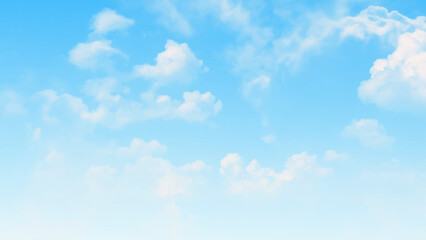 Wall Mural - blue sky background with tiny clouds. white fluffy clouds in the blue sky. captivating stock photo f