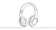 © Ai_Images - Wireless headphones line art