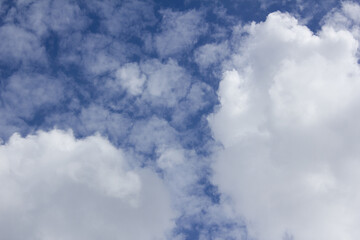 Wall Mural - the sky is covered with fluffy clouds.