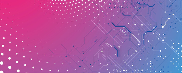 Wall Mural - abstract circuit internet technology for business concept background