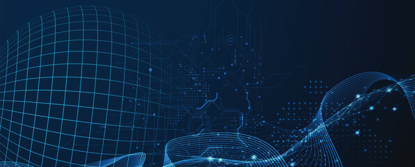 Wall Mural - abstract circuit internet technology for business concept background