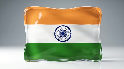 Indian Flag Water Splash Creating Dynamic Patriotic Visual
