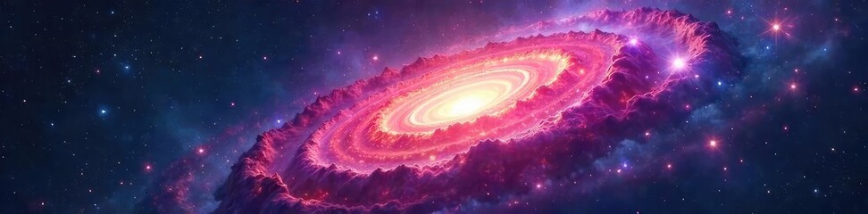 Wall Mural - Stunning vista of a swirling nebula, vibrant colors illuminating the vast expanse of space Perfect for astronomy, science, and space exploration projects , background, elliptical galaxy, artwork