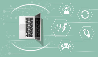 Wall Mural - Concept of influencer